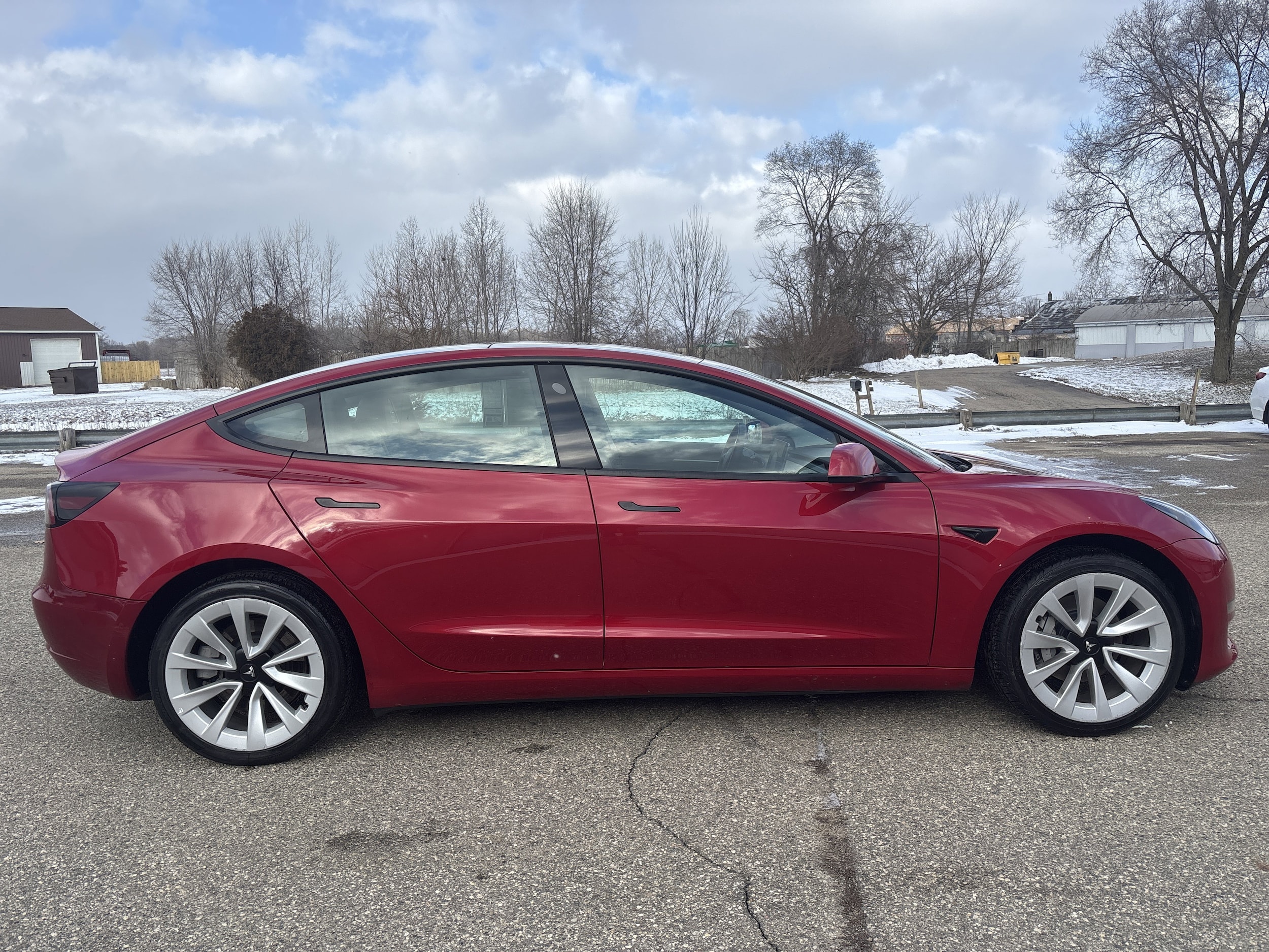 Used 2022 Tesla Model 3 Base with VIN 5YJ3E1EA9NF190153 for sale in Wayland, MI