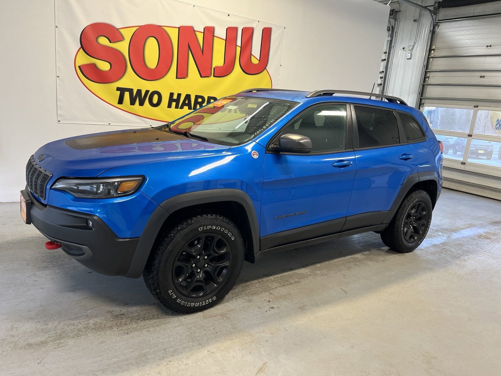 Certified 2019 Jeep Cherokee Trailhawk with VIN 1C4PJMBN9KD238842 for sale in Two Harbors, Minnesota