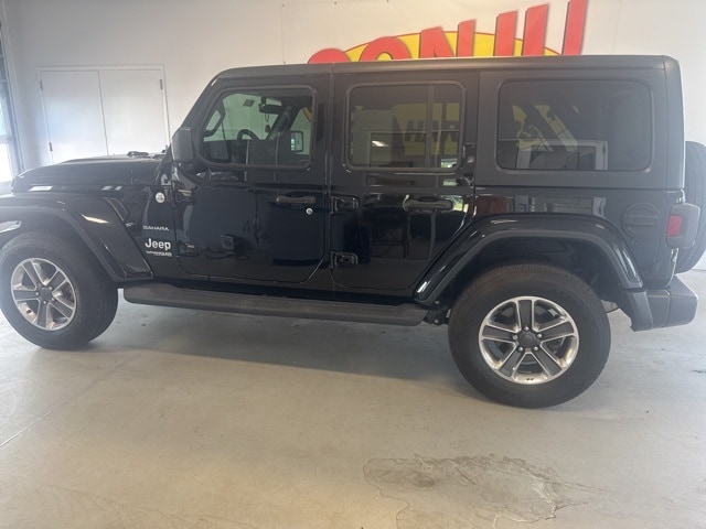 Certified 2020 Jeep Wrangler Unlimited Sahara with VIN 1C4HJXEG0LW163215 for sale in Two Harbors, Minnesota