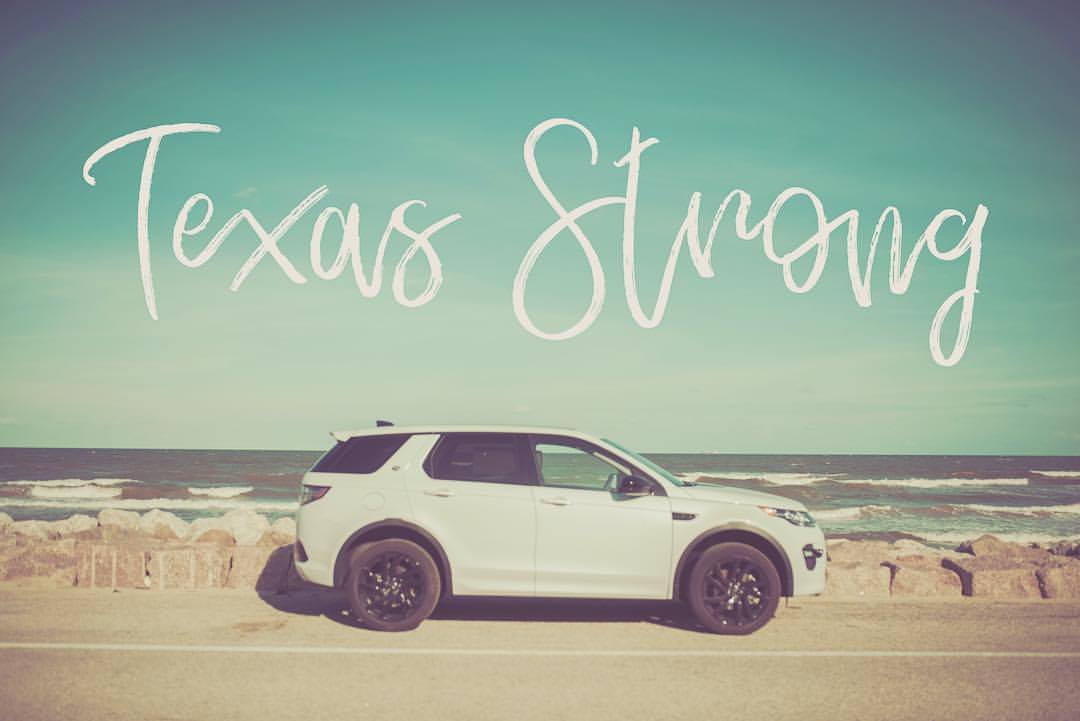 texas strong hurricane harvey land rover