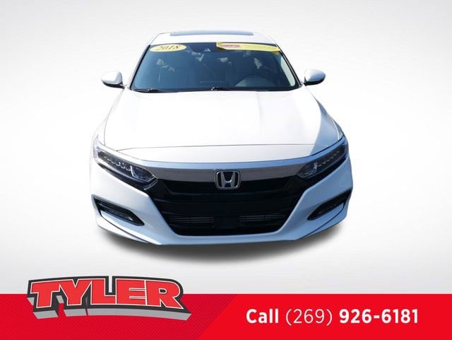 Used 2018 Honda Accord EX-L with VIN 1HGCV1F52JA198309 for sale in Stevensville, MI