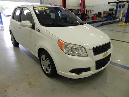 2009 Chevrolet Aveo LT in Blue - Drivers Side Profile Stock Photo