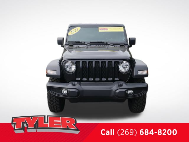 Used 2021 Jeep Wrangler Unlimited Willys Sport with VIN 1C4HJXDG9MW598821 for sale in Niles, MI