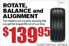 Toyota Rotate & Balance Tires Dallas Texas