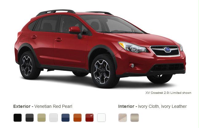 2013 Subaru XV Crosstrek Exterior Colors and Interior Options
