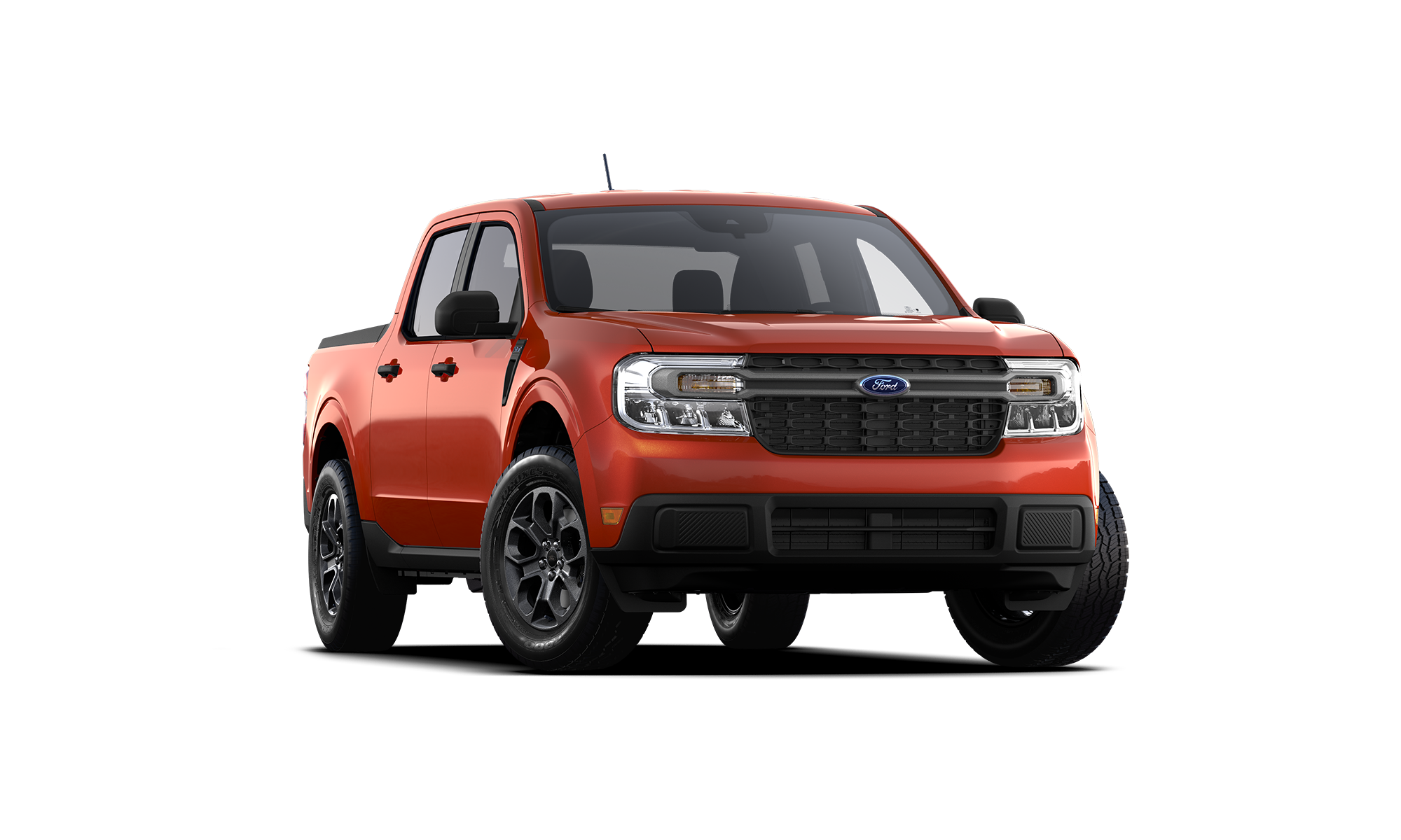 Red Ford Maverick Double Cab