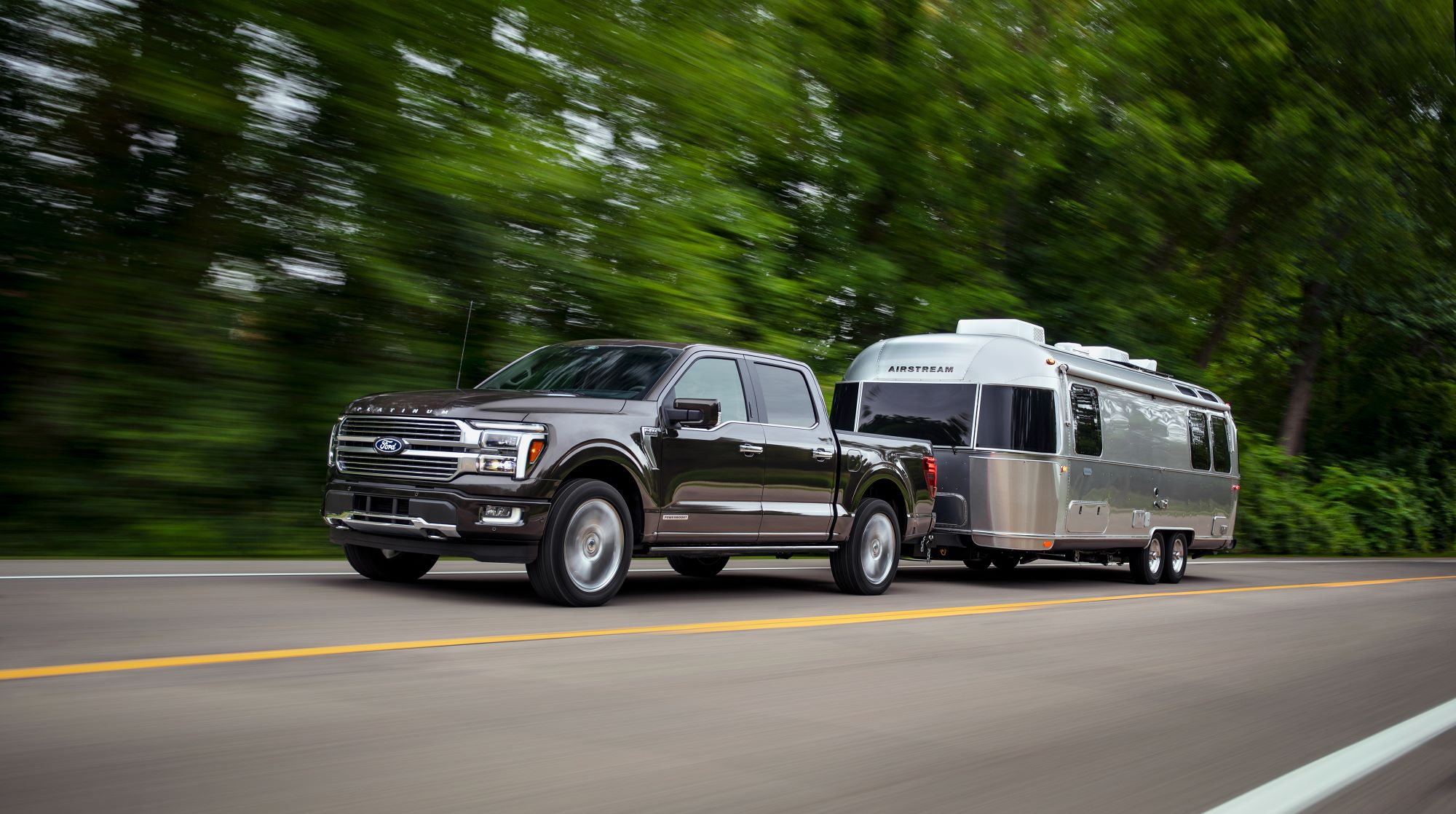 Ford F-150 towing a trailer