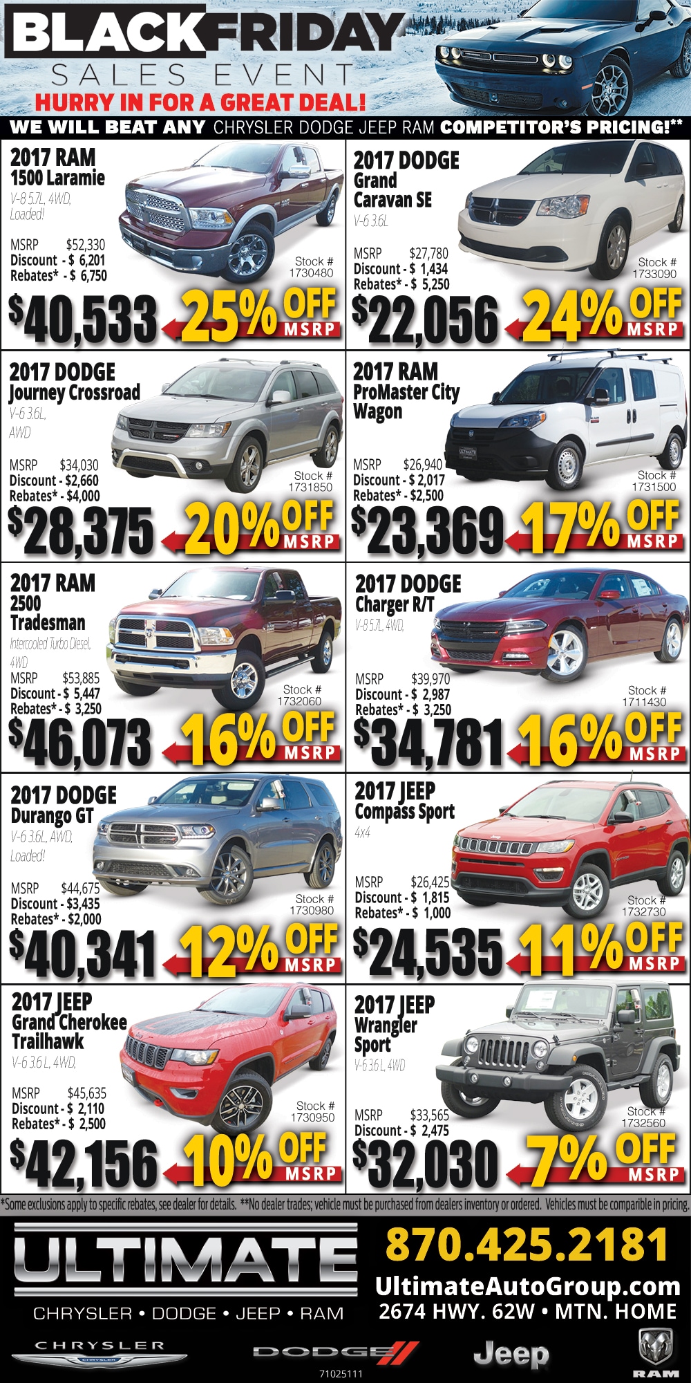 Deals Ford Gmc Kia Jeep Ram Dodge Buick Mountain Home Ar