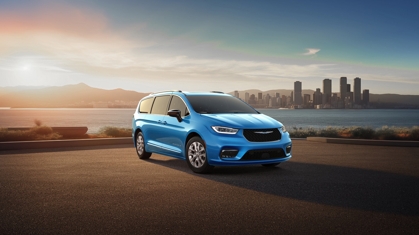  Black Chrysler Pacifica parked in driveway