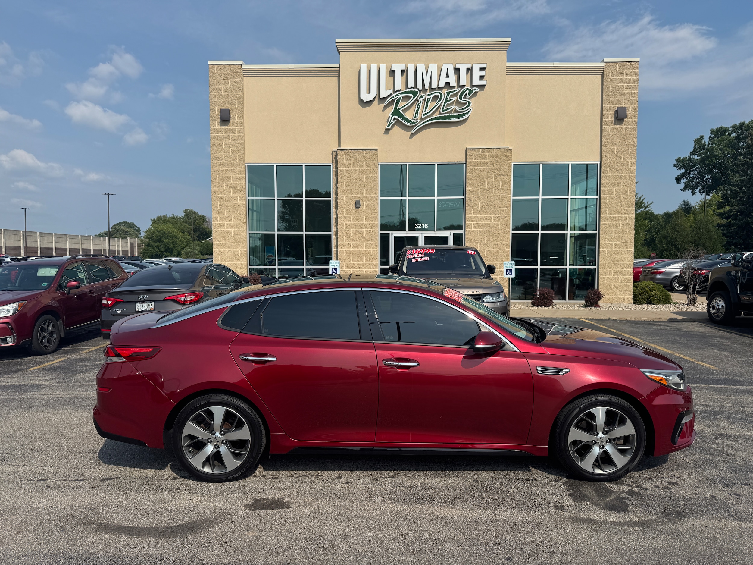 Red 2019 Kia Optima Sedan Front-Wheel Drive 6-Speed Automatic