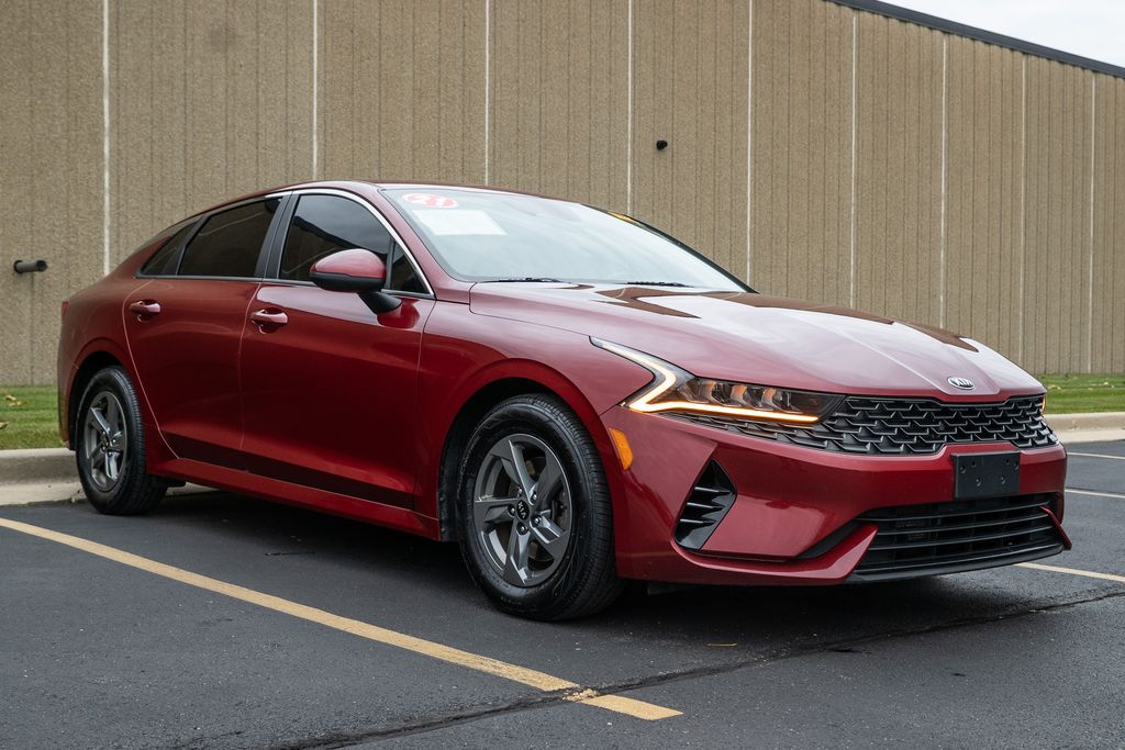 Used 2021 Kia K5 LX with VIN 5XXG24J2XMG011608 for sale in Glendale, WI