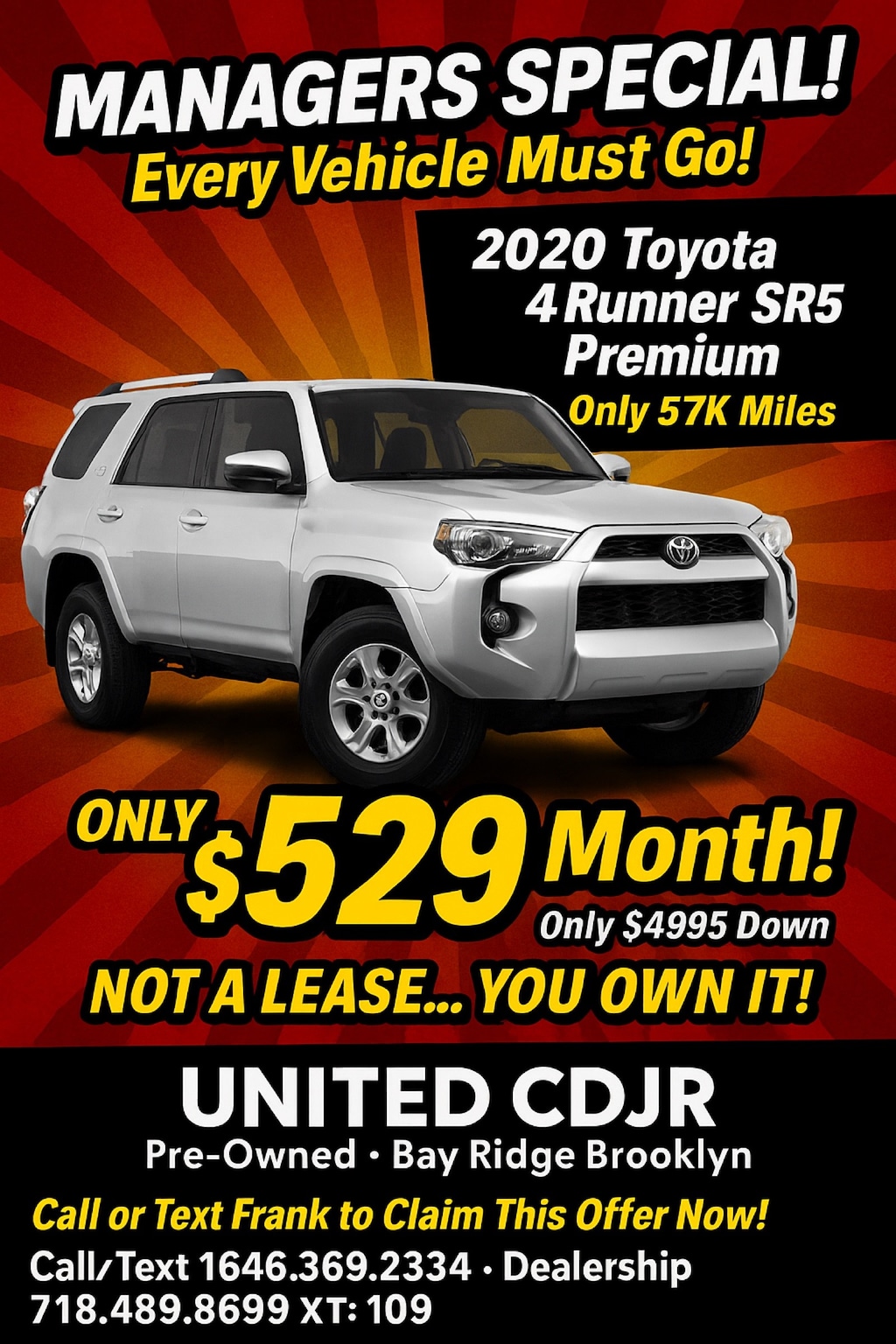 Used 2020 Toyota 4Runner Limited SUV