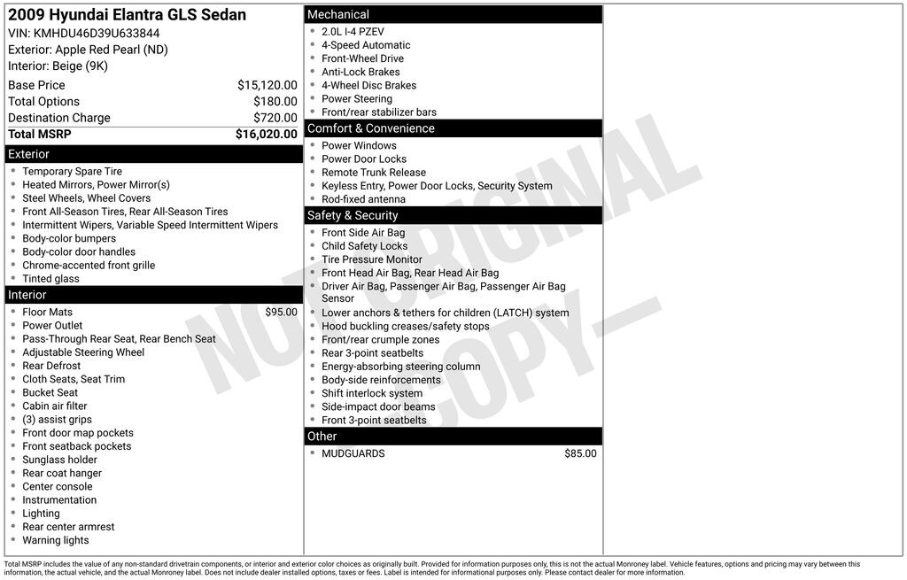 Used 2009 Hyundai Elantra GLS Sedan