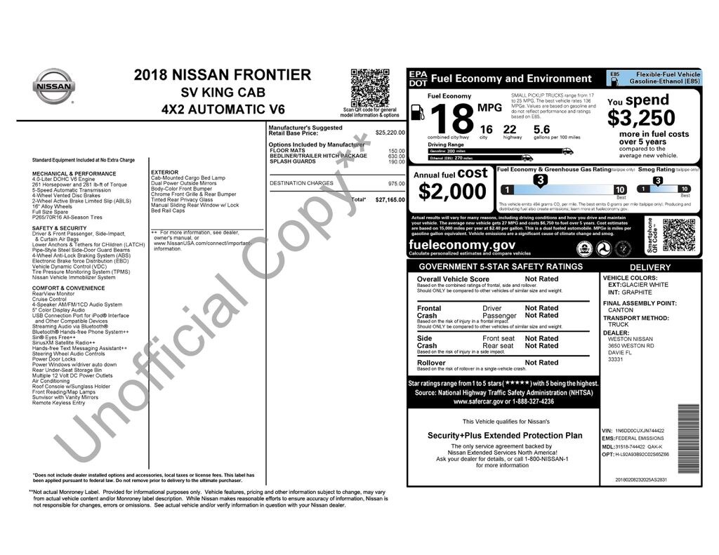 Used 2018 Nissan Frontier SV Truck King Cab