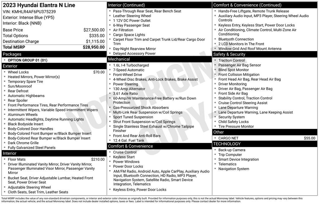 Used 2023 Hyundai Elantra N Line Sedan