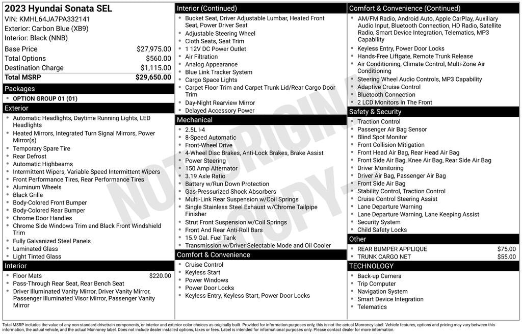 Used 2023 Hyundai Sonata Sedan