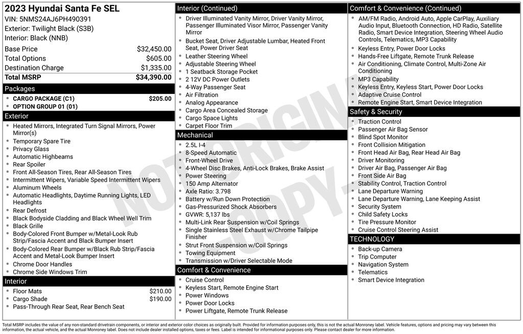 Used 2023 Hyundai Santa Fe SEL SUV