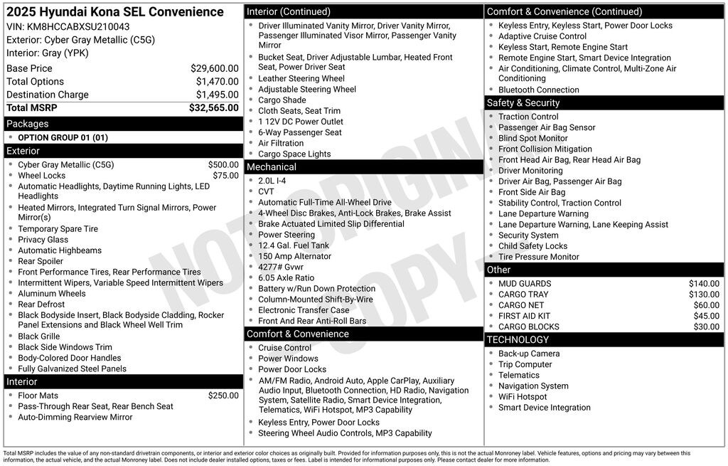 Used 2025 Hyundai Kona SEL Convenience SUV