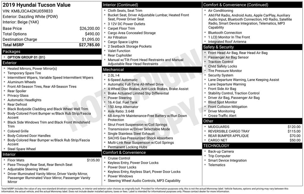Used 2019 Hyundai Tucson Value SUV