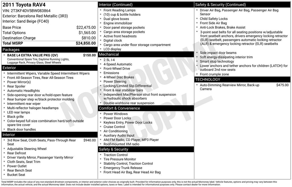 Used 2011 Toyota RAV4 Base SUV