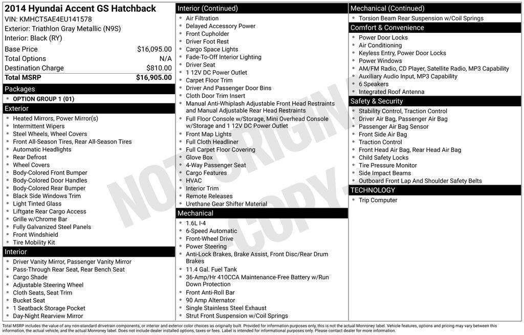 Used 2014 Hyundai Accent GS Hatchback