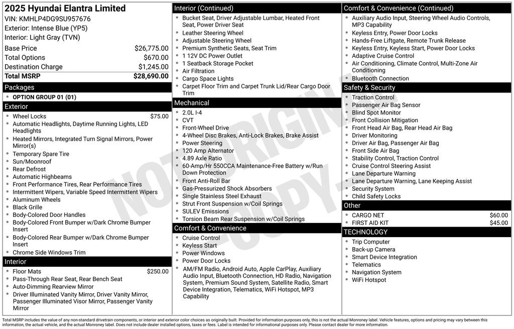 Used 2025 Hyundai Elantra Limited Sedan