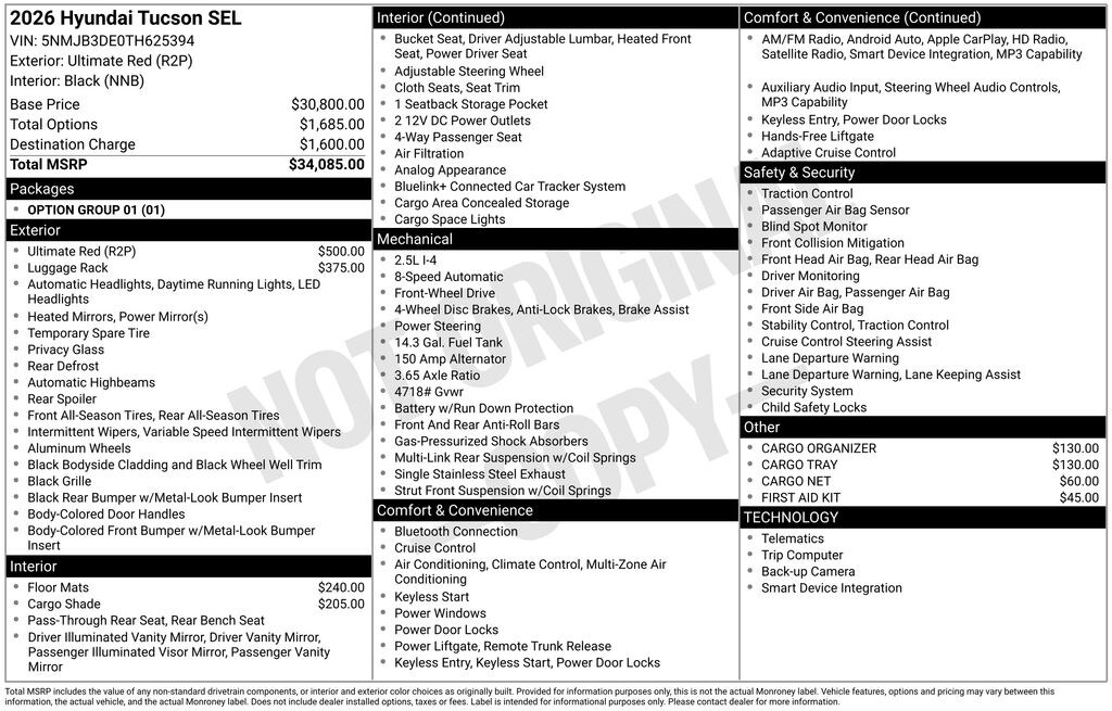 Certified 2026 Hyundai Tucson SEL SUV