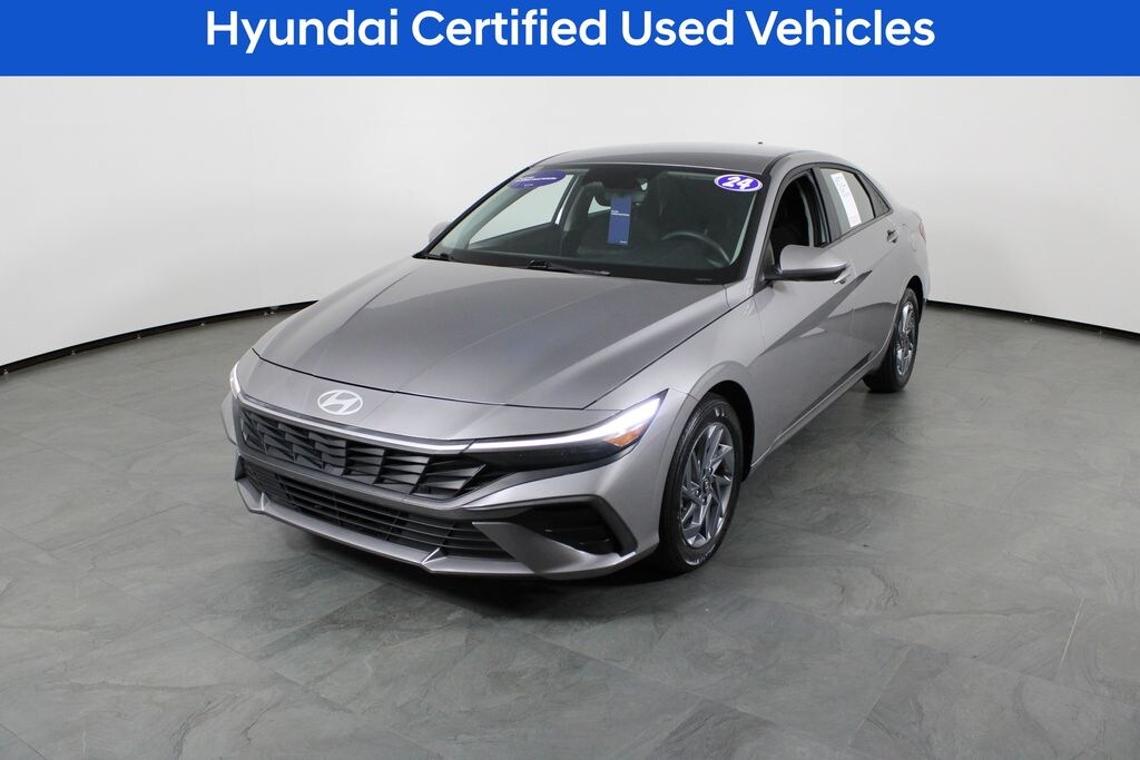 Certified 2024 Hyundai Elantra Hybrid Blue Sedan