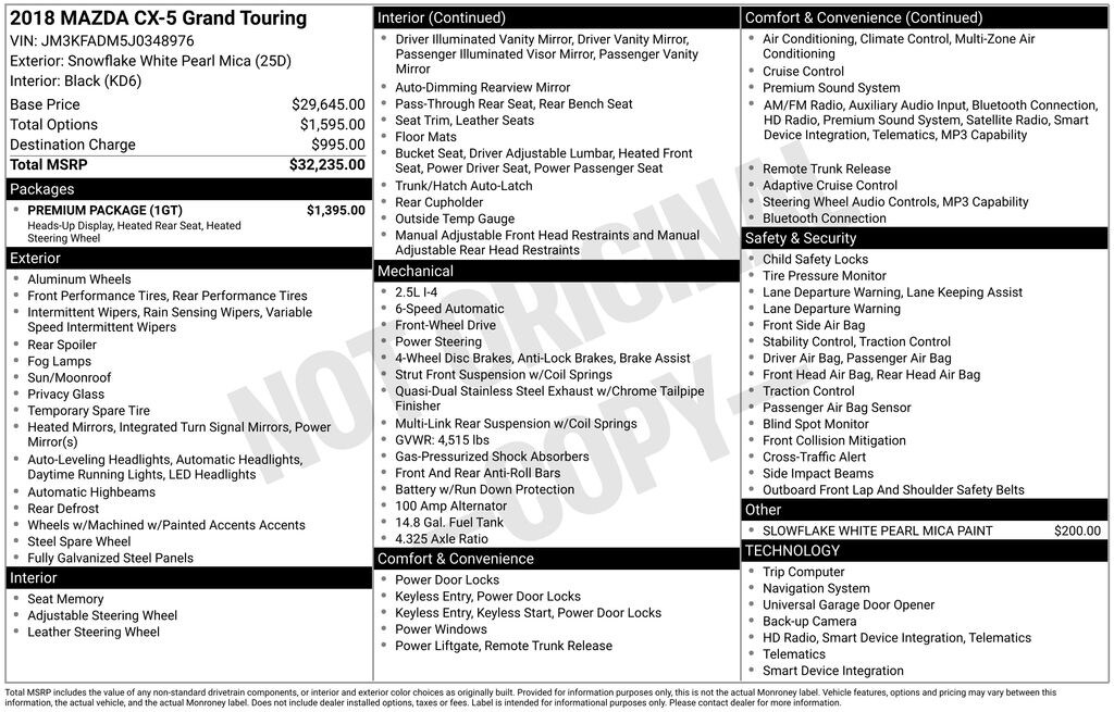 Used 2018 Mazda Mazda CX-5 Grand Touring SUV