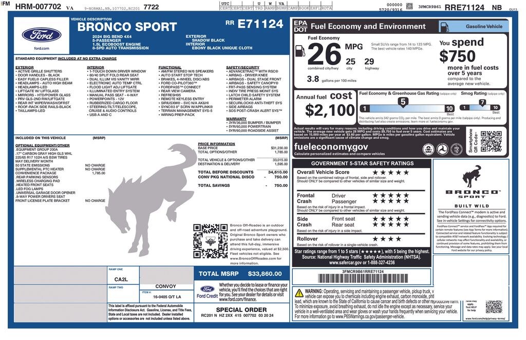 Used 2024 Ford Bronco Sport Big Bend SUV