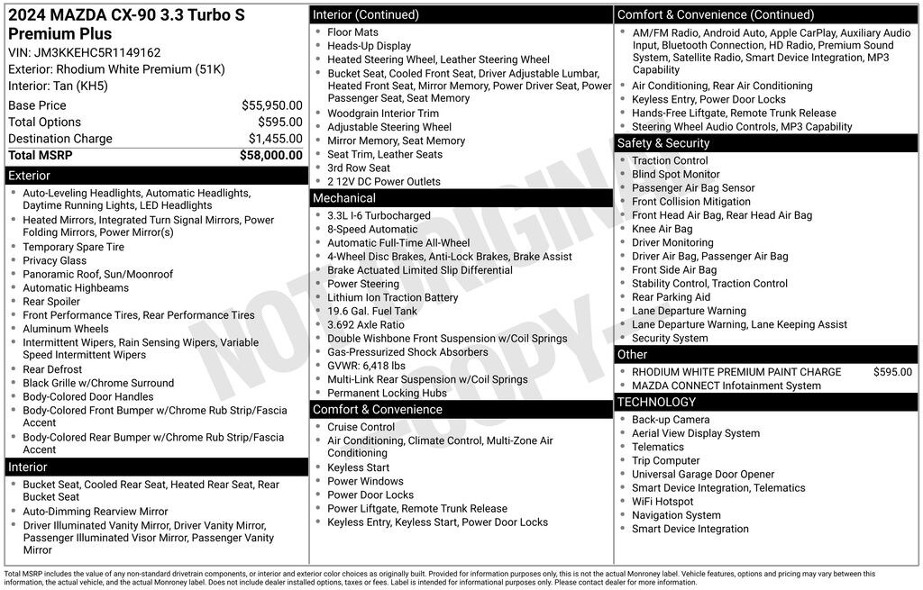 Used 2024 Mazda CX-90 3.3 Turbo S Premium Plus SUV