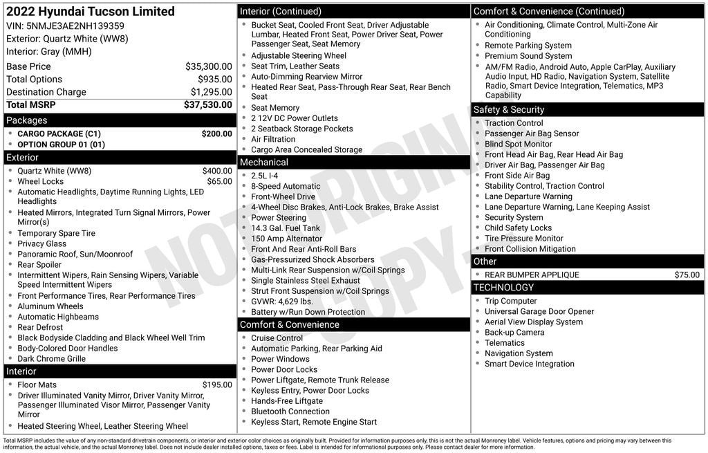 Used 2022 Hyundai Tucson Limited SUV