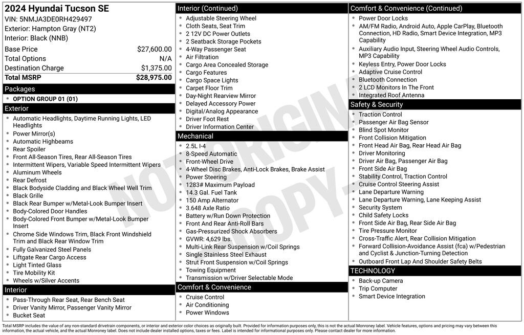 Used 2024 Hyundai Tucson SE SUV
