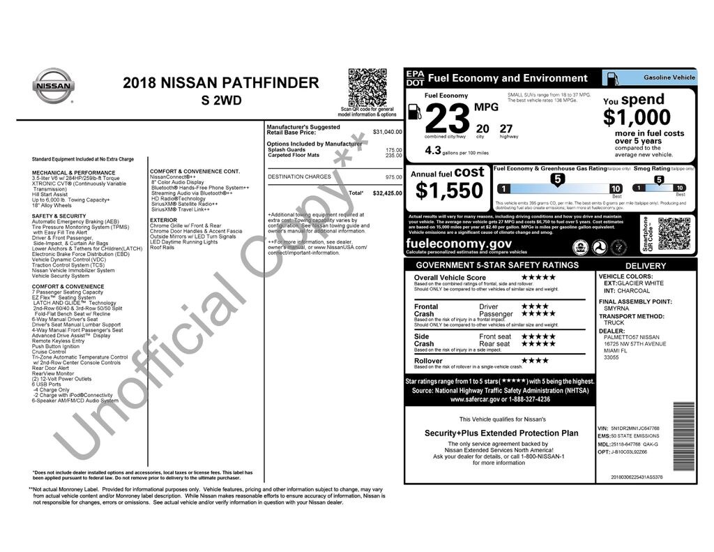 Used 2018 Nissan Pathfinder S SUV