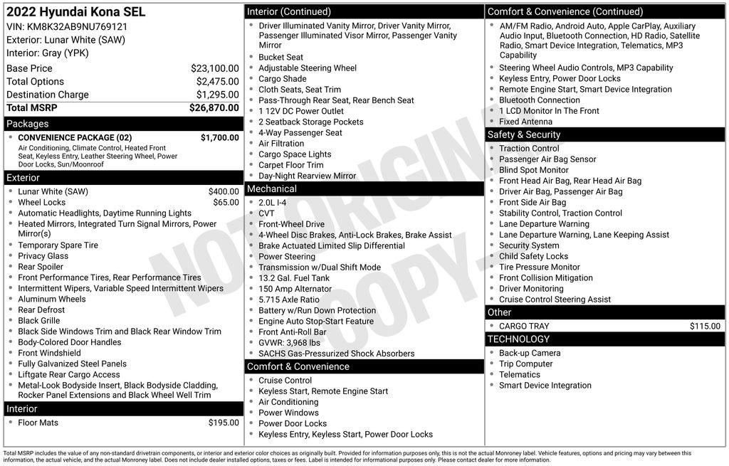 Used 2022 Hyundai Kona SEL SUV