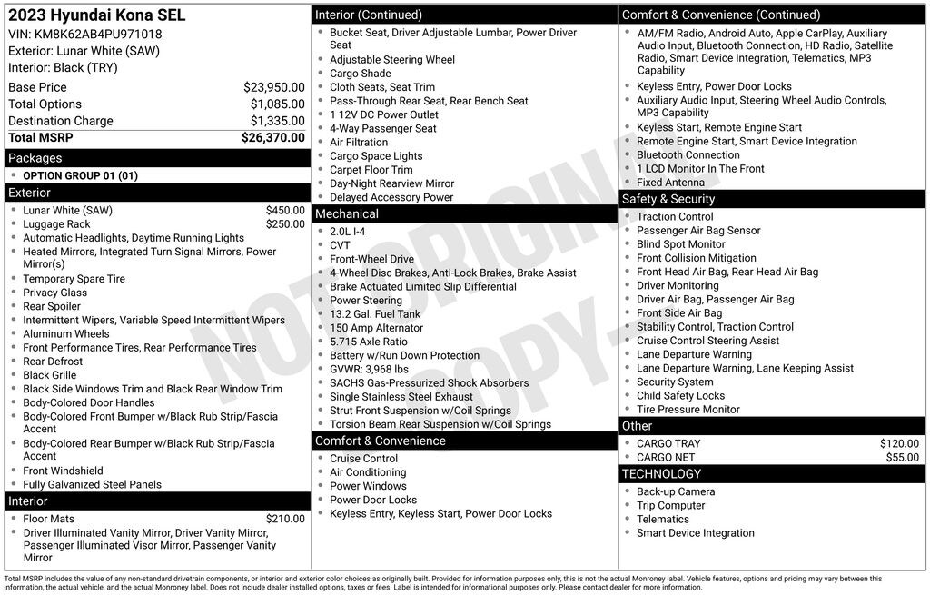 Used 2023 Hyundai Kona SEL SUV