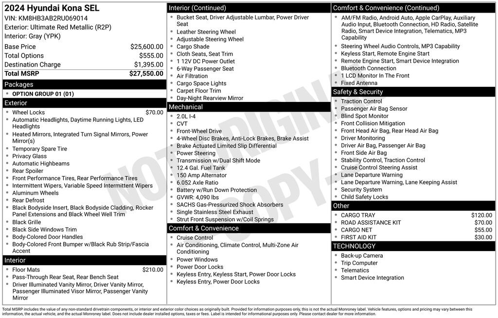Used 2024 Hyundai Kona SEL SUV