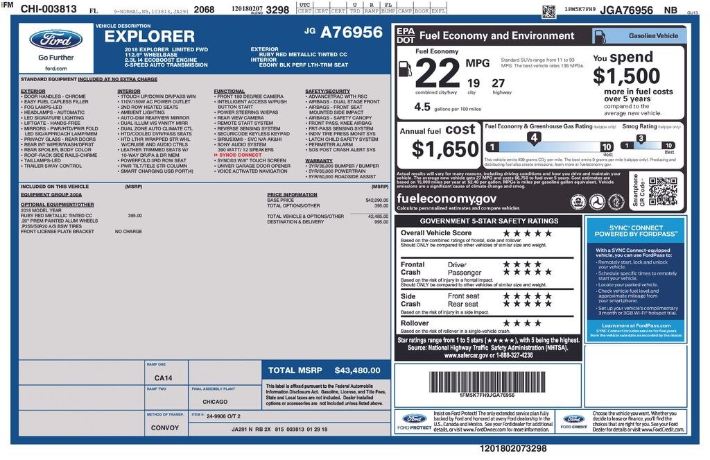 Used 2018 Ford Explorer Limited SUV