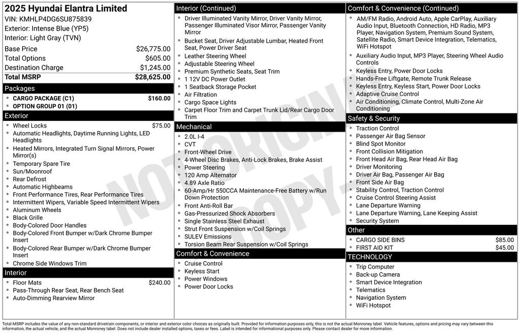 Used 2025 Hyundai Elantra Limited Sedan