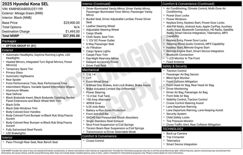 Used 2025 Hyundai Kona SEL SUV