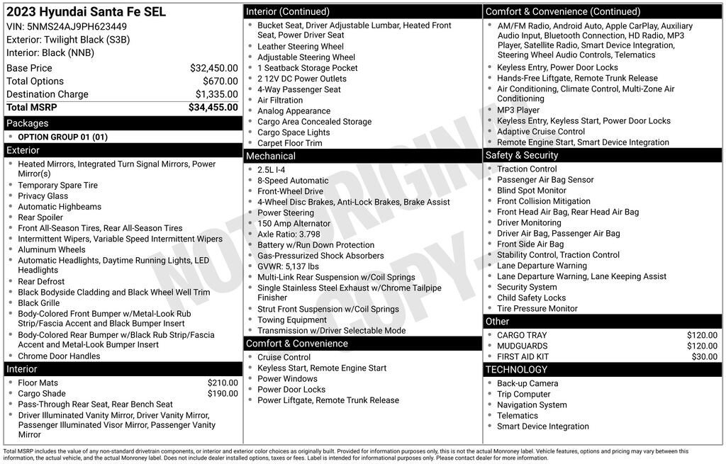 Used 2023 Hyundai Santa Fe SEL SUV