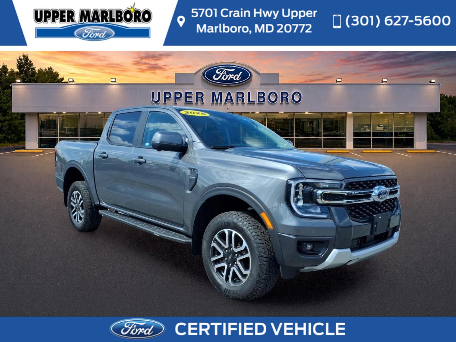 Certified 2026 Ford Ranger LARIAT LARIAT 4WD SuperCrew 5 Box