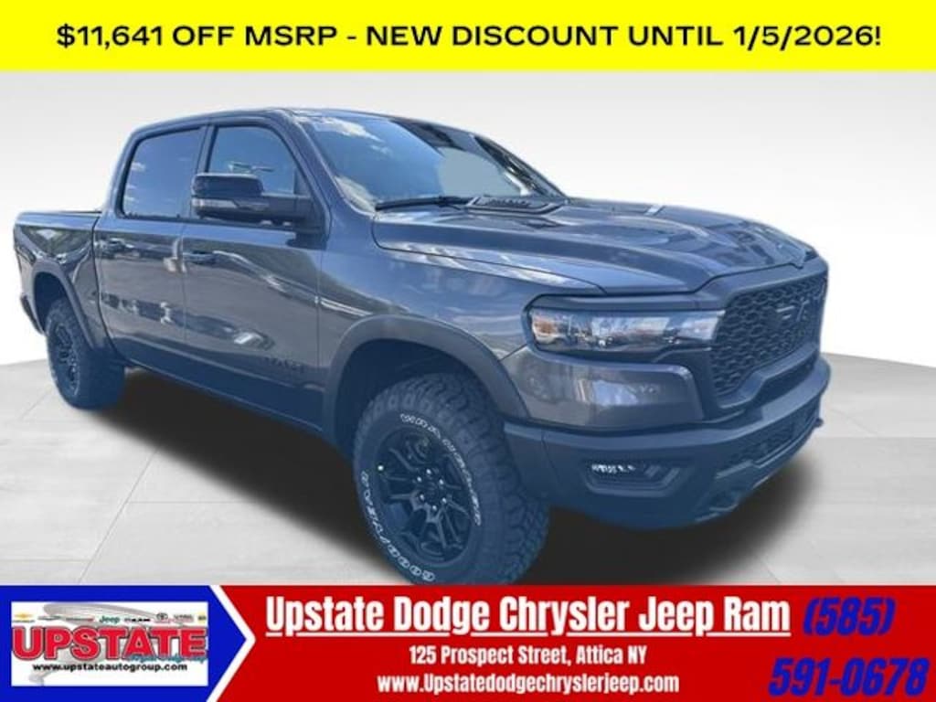 New 2026 Ram 1500 REBEL CREW CAB 4X4 5'7 BOX Pickup