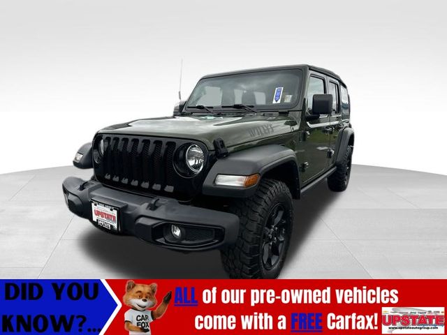 Used 2021 Jeep Wrangler Unlimited Willys Sport with VIN 1C4HJXDG8MW762608 for sale in Attica, NY