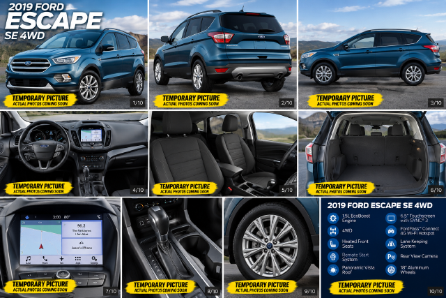 Used 2019 Ford Escape SEL with VIN 1FMCU9HD0KUB91777 for sale in Attica, NY
