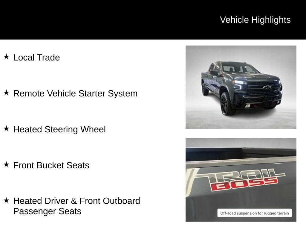 Used 2022 Chevrolet Silverado 1500 LTD LT Trail Boss Truck Crew Cab
