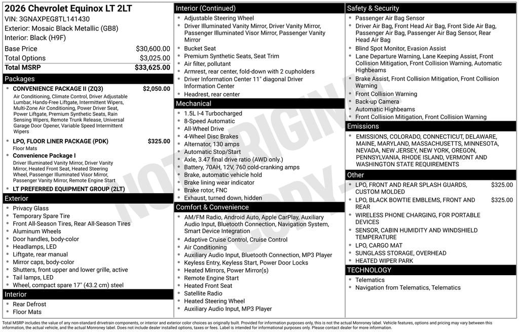 New 2026 Chevrolet Equinox LT SUV