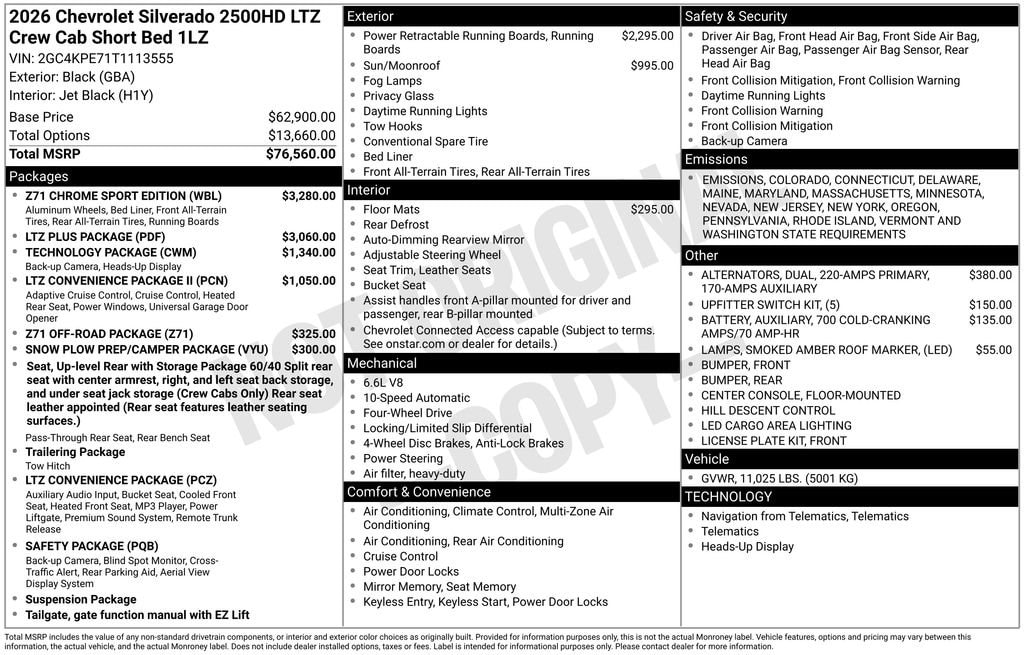 2026 Chevrolet Silverado 2500 HD Truck  2026 Chevrolet Silverado 2500 HD Truck