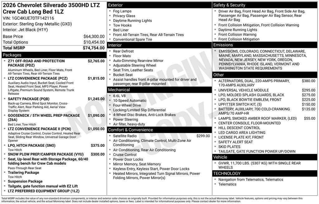 2026 Chevrolet Silverado 3500 HD Truck 