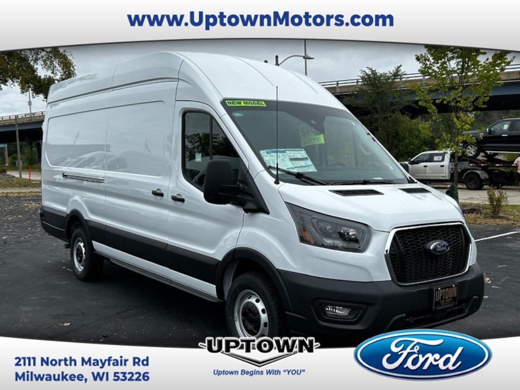 New 2024 Ford Transit Cargo Van T-350 148 EL Hi Rf 9500 Gvwr RWD Van